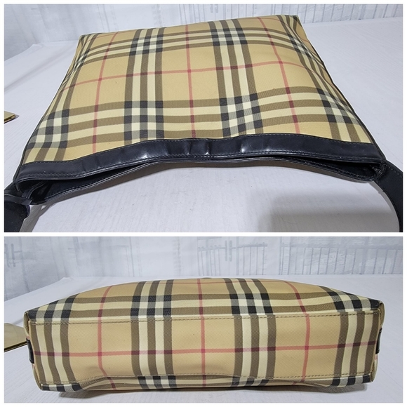Burberry Beige/Black Nova Check Coated Canvas Shoulder Bag - Picture 8 of 12